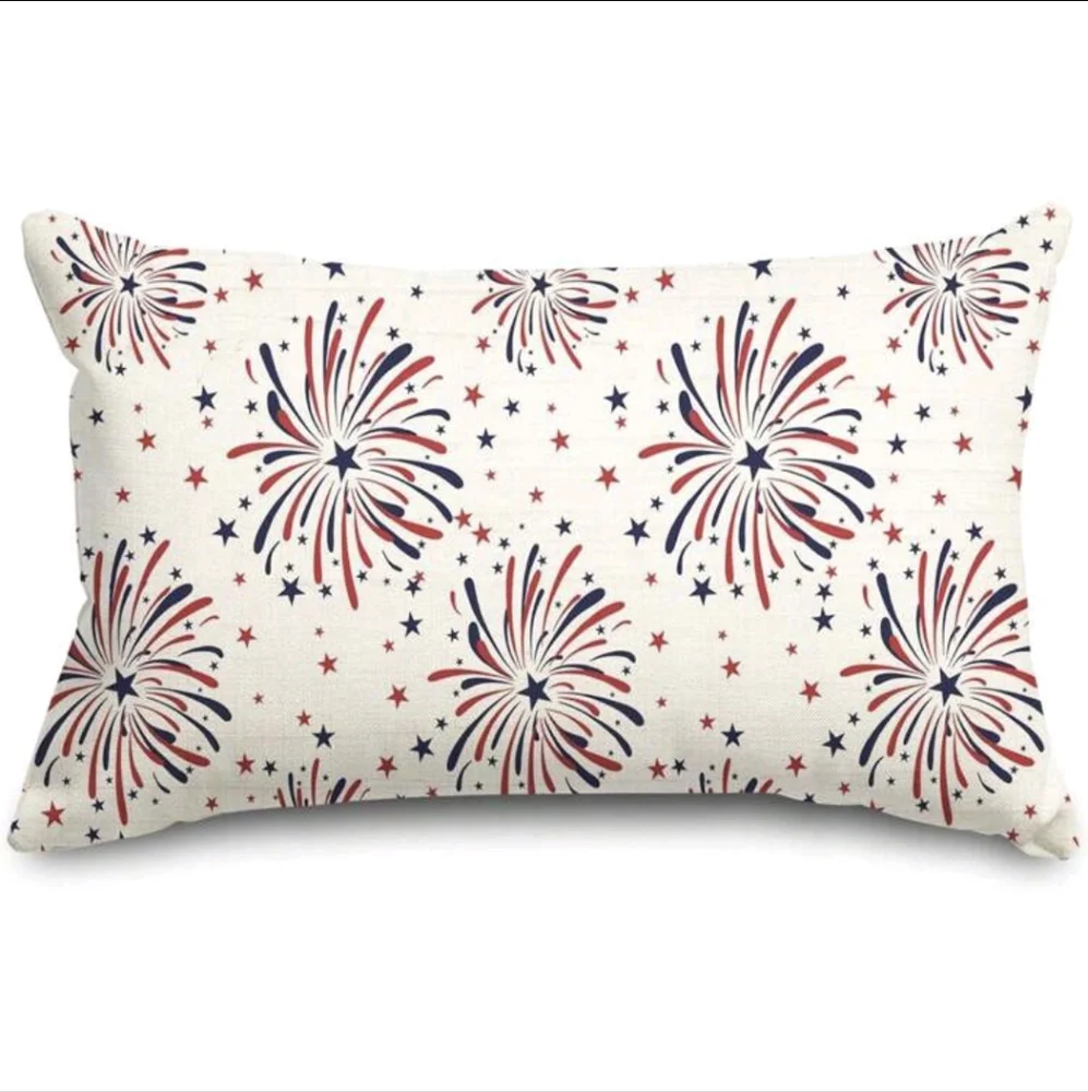 Pillowcase Fireworks Pattern Decorative - Picture 1 of 5